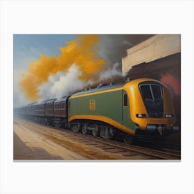 Steam Train At The Station Canvas Print