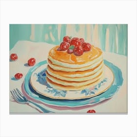 Pancakes With Cherries Canvas Print