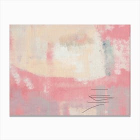 Abstract pink oil painting Canvas Print