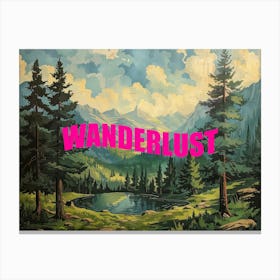  Pink Wanderlust Poster Vintage Woods 6 Canvas Print