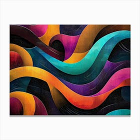 Colorful Art Image Depicting Diferent Colorful Shapes 4 Canvas Print