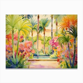 Palm Trees In The Garden Canvas Print