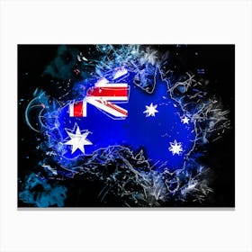 Flag Of Australia Country Canvas Print