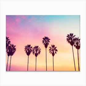 California Dreaming - Rodeo Drive Palm Trees Canvas Print