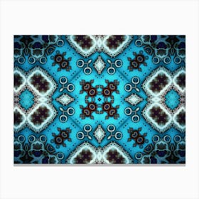 Blue Abstract Pattern From Spots 4 Canvas Print