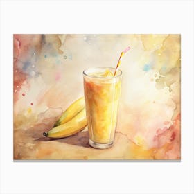 Banana Smoothie Global (1) Canvas Print