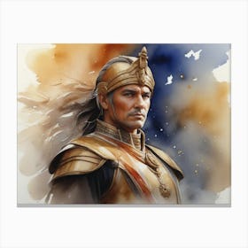 Warrior In Armor 5 Canvas Print