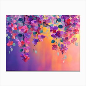 Wisteria Wallpaper Canvas Print