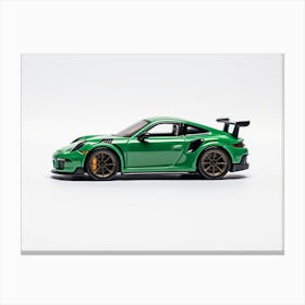 Toy Car Porsche 911 Gt3 Rs Green Canvas Print