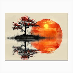 Sunset Tree 1 Canvas Print