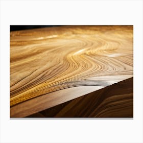 Wavy Wood Table Canvas Print