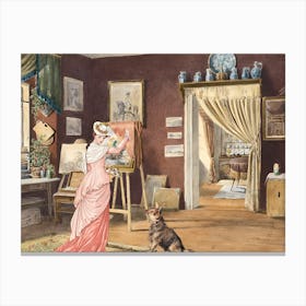 Lady In Her Studio Canvas Print