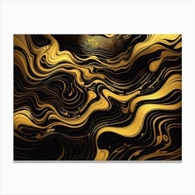 Abstract Gold Background Psychedelic Canvas Print