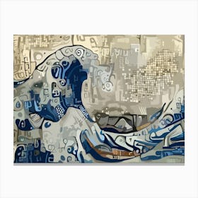 Great Wave Off Kanagawa Sea Ocean Splash Water Surf Canvas Print