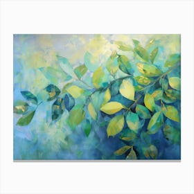 'Blue Leaves' 15 Canvas Print