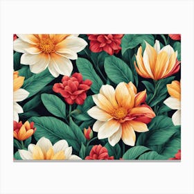 Dahlias Canvas Print