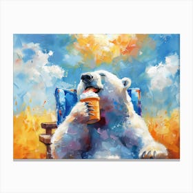 Hot Polar Bear Canvas Print