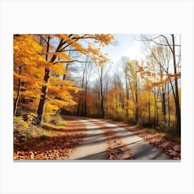 Autumn Road 2 Canvas Print