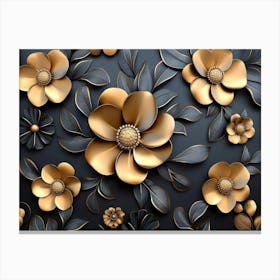 3d Artwork Floral 1 Canvas Print