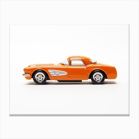 Toy Car 55 Corvette Orange Canvas Print