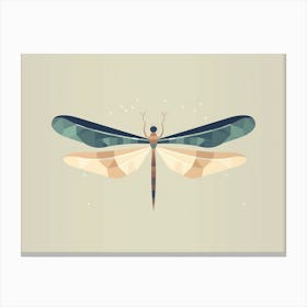 Dragonfly Wandering Gilder Minimalistic 4 Canvas Print