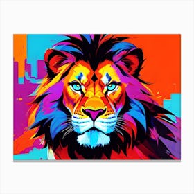 Lion In The City 1 Canvas Print