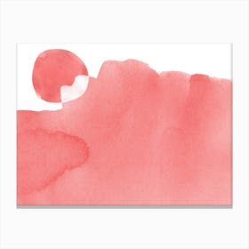 Minimal Pink Abstract 05 Mountain Canvas Print