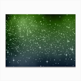 Green Shades Tints Shining Star Background Canvas Print