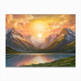 Sunset In The Mountains 61 Canvas Print