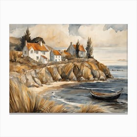 European Coastal Painting (126) Canvas Print