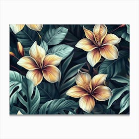 Tropical Flower Wallpaper Lienzos