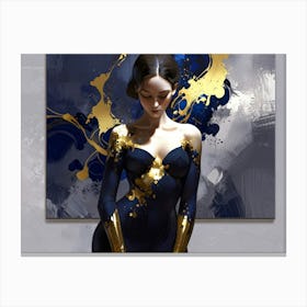 Blue And Gold Canvas Print