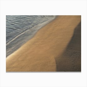 Sand and sea water in the morning Canvas Print