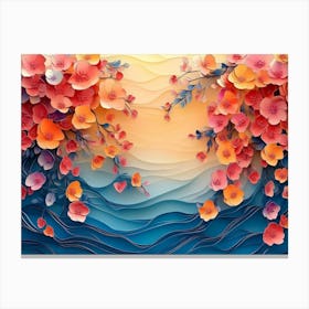 Paper Flower Art Canvas Print