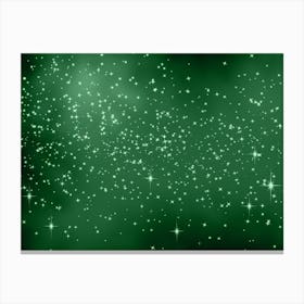 Forest Green Shining Star Background Canvas Print