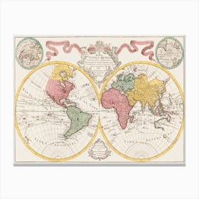 Mapa Totius Mundi Adornata Juxta Observationes Dnn Canvas Print