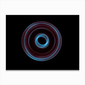 Glowing Abstract Curved Blue And Red Lines 11 Canvas Print