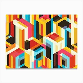 Abstract Colorful Geometric Pattern 2 Canvas Print