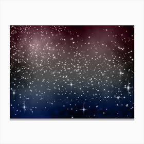 Pink Blue Silver Shining Star Background Canvas Print