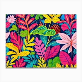 Colorful Tropical Pattern Canvas Print