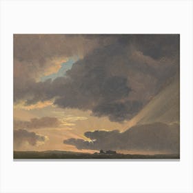 Sunset In The Roman Campagna, Simon Denis Canvas Print