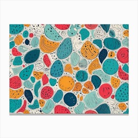 Doodle Pattern Canvas Print