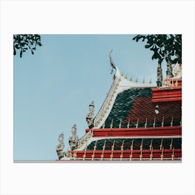 Detail Of A Temple In Bangkok In Thailand Canvas Print