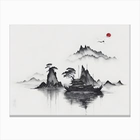 Chinese Landscape Ink (20) Canvas Print