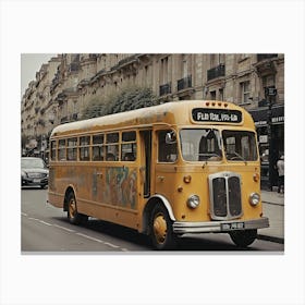 Old Yellow School Bus Canvas Print