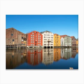 Trondheim Reflection, Norway Canvas Print