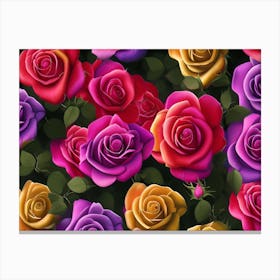 Colorful Roses 1 Canvas Print