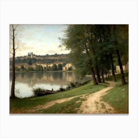 Walk By The Lake Canvas Print