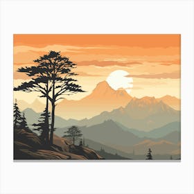 Sunset Landscape 1 Canvas Print