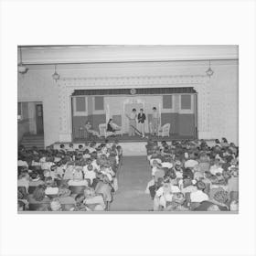 Untitled Photo, Possibly Related To Schoolchildren Watching Senior Class Play, San Augustine, Texas By Russell Canvas Print